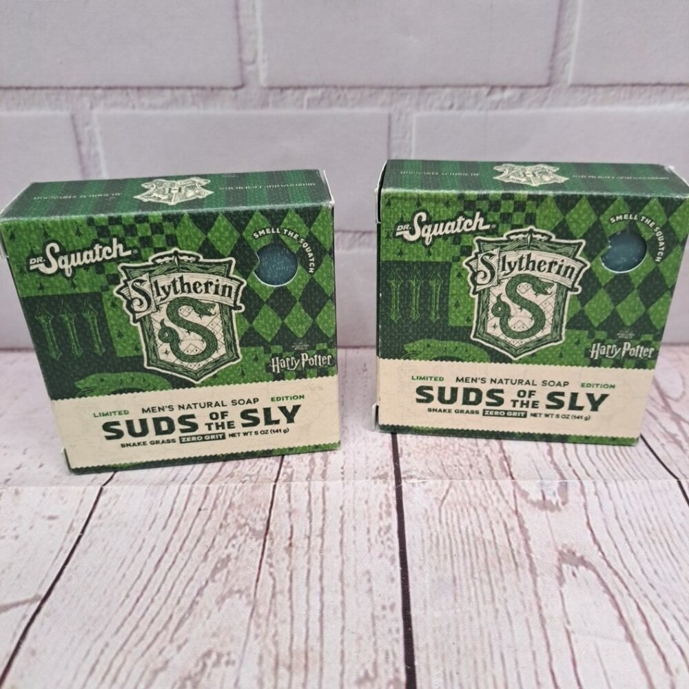 Dr Squatch Harry Potter Slytherin Suds of the Sly Soap, Lot of 2 Limited Ed‎ NIB